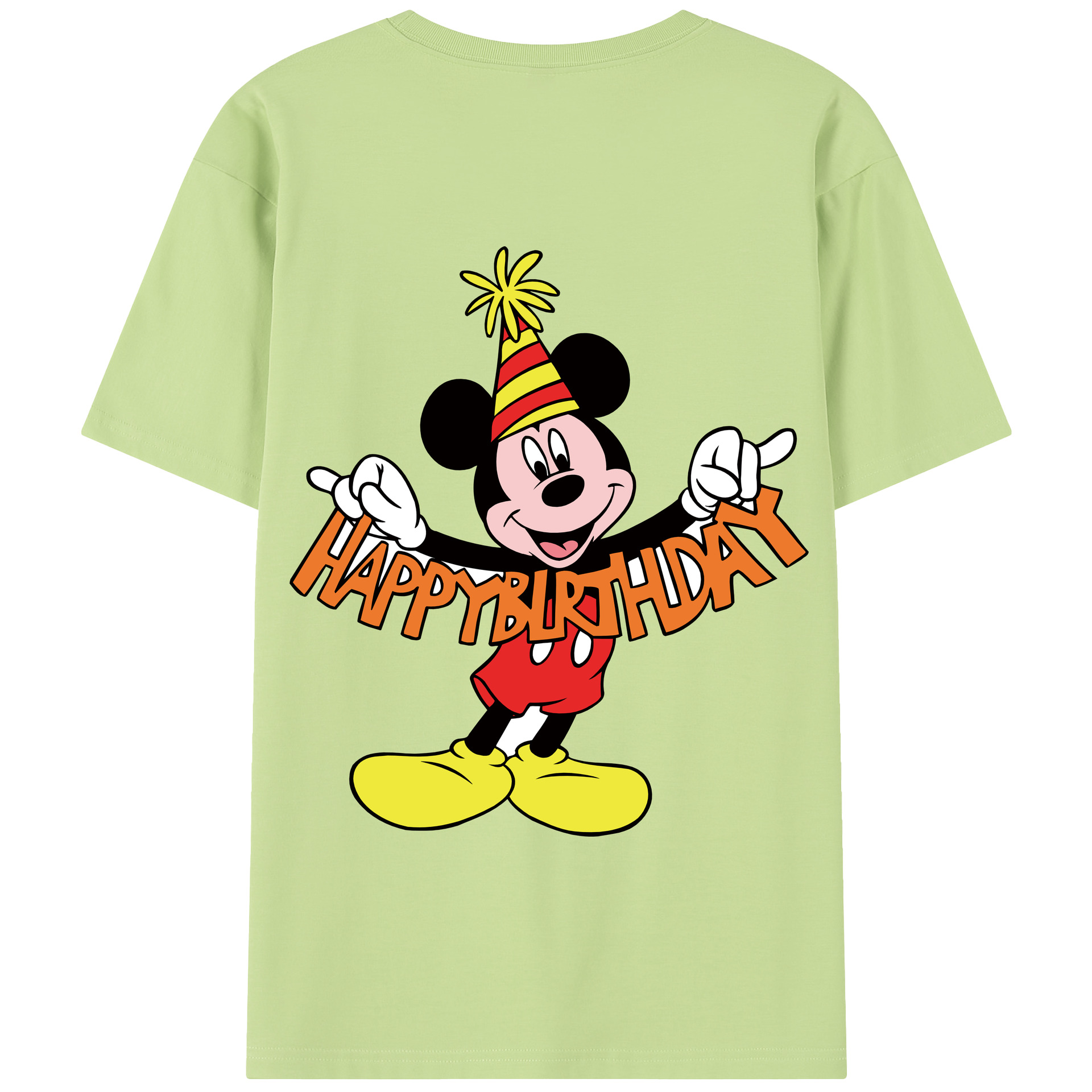（画像用） ミッキーマウス Mickey Mouse 綿100％半袖Tシャツ（背面プリント）